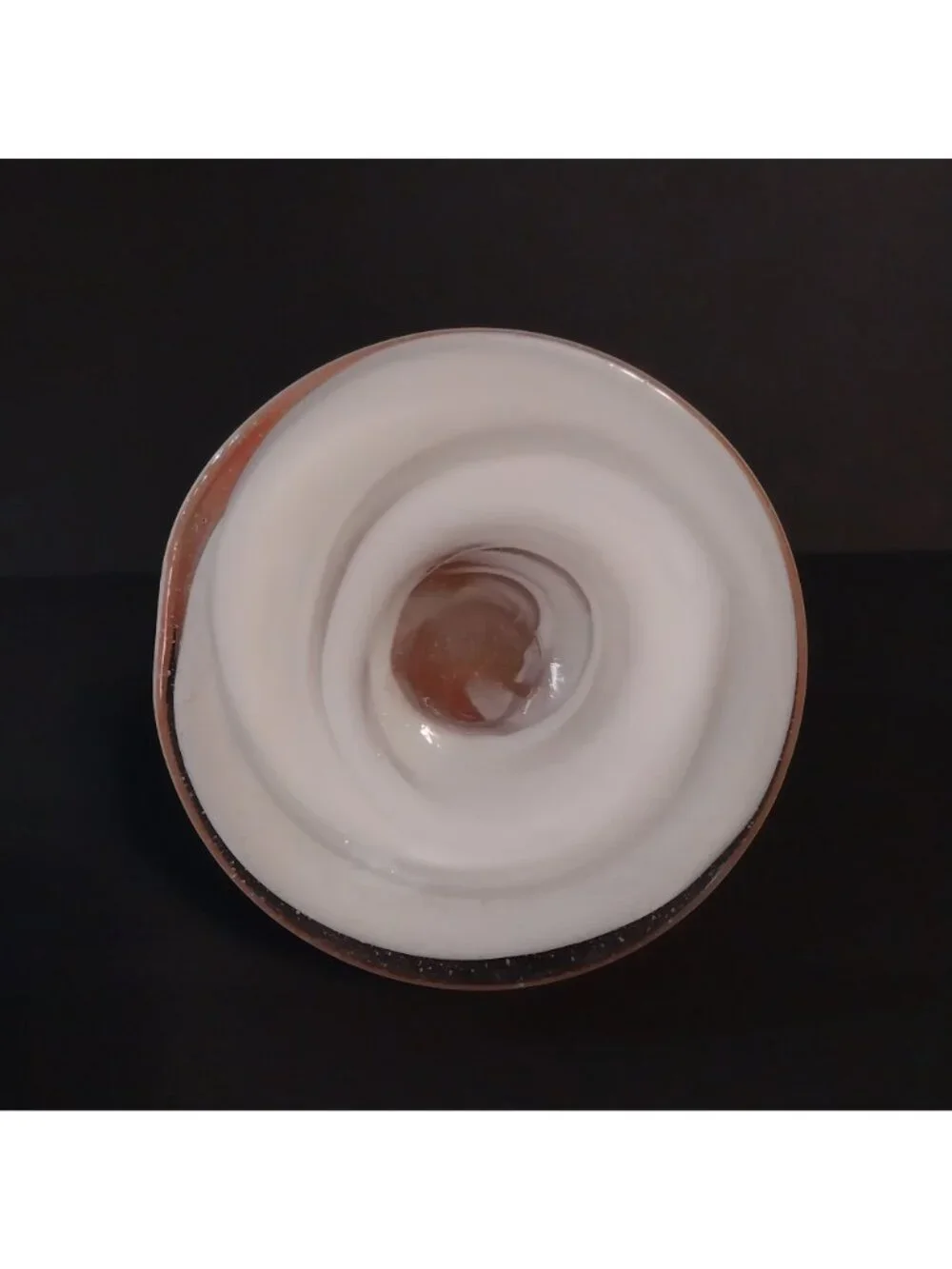 Vintage Cased Glass Pitcher Decorative Orange Swirl Vase
